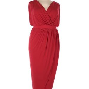 Plus Size Women’s Red Wrap Dress